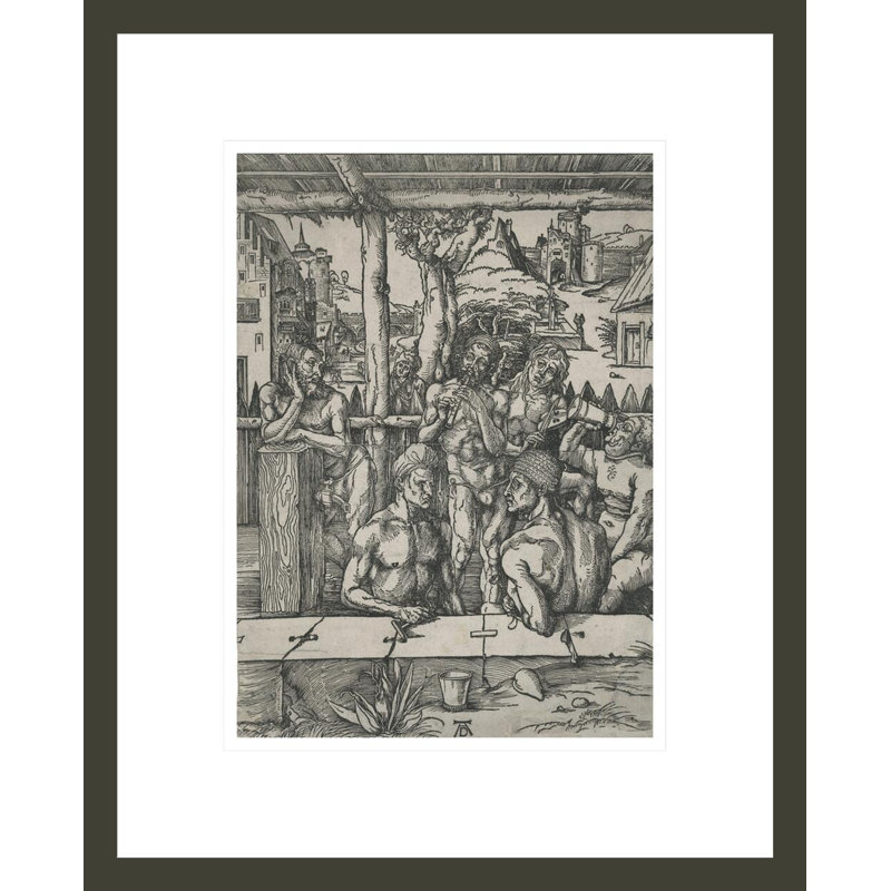 «Das Mannerbad» par Albrecht Dürer, H 16,75 po x l 13,59 po
