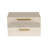 Lusan Rectangular Decorative Box Set - Cream Faux Shagreen-1693151753
