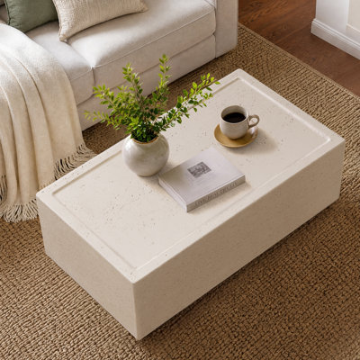 Table basse 40 po d'intérieur moderne en béton pour salon