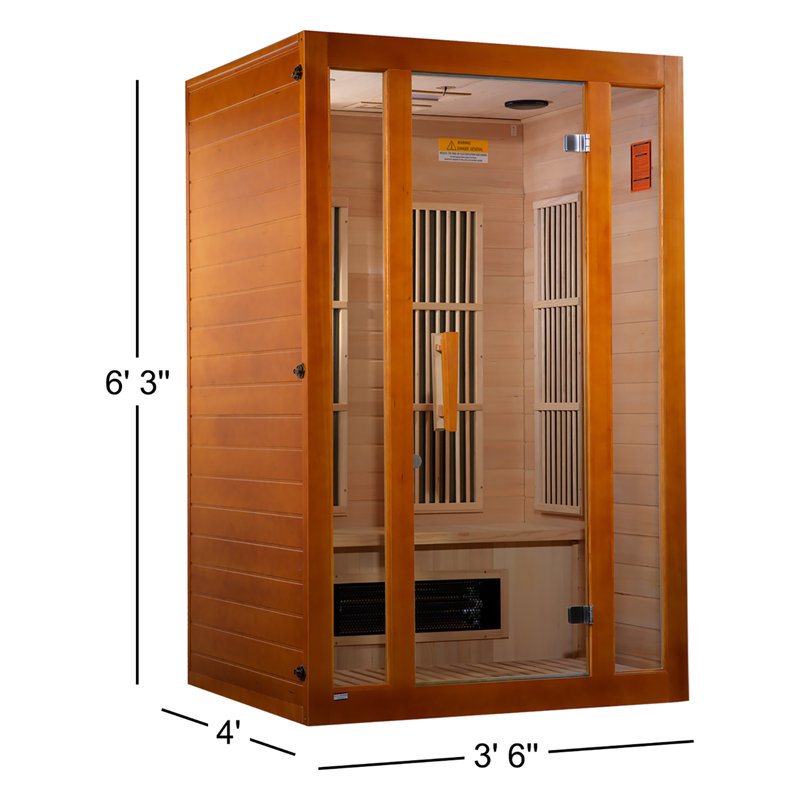 Dynamic Saunas Maxxus 2 - Person FAR Infrared Sauna in Hemlock