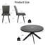 Ensemble de table de salle à manger 45,3 po pour 4 personnes, table en bois extensible avec chaises en similicuir, ensemble de salle à manger de cuisine moderne-596993447