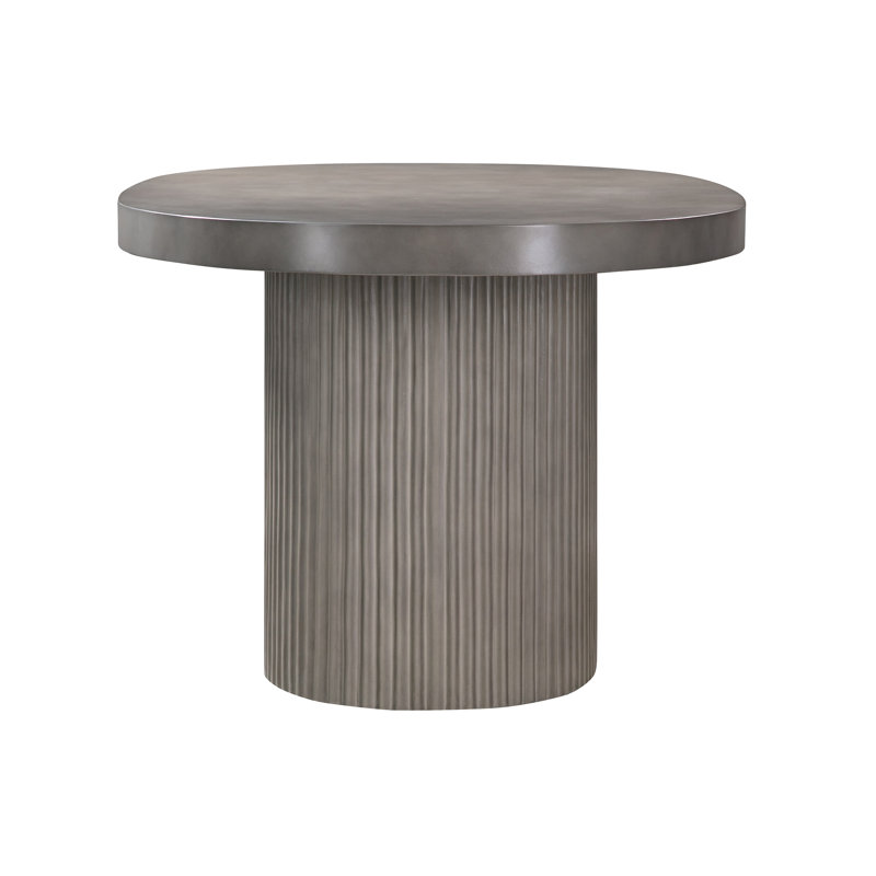 Ayniah 75" Oval Dining Table in Gray Concrete