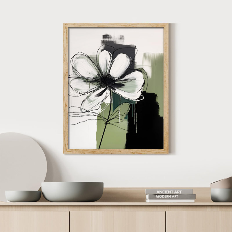 «Elegant Botanical Flower Illustration Realism Rustic Nature Relax / Calm Multicolor Office» sur, Naturel, H 10 po x l 8 po
