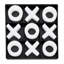 Jeu de tic tac toe noir avec pièces blanches