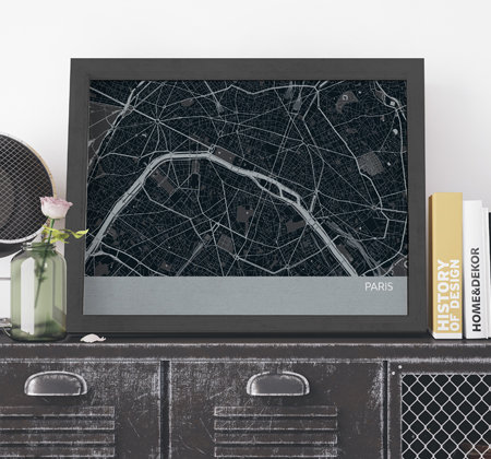 Single Picture Frame Print, Black