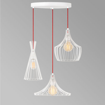 Luminaire suspendu géométrique à 3 lumières Gallego