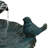 Weather-Resistant Resting Birds Contemporary Blue Ceramic 2-Tiered Outdoor Water Fountain-462011235