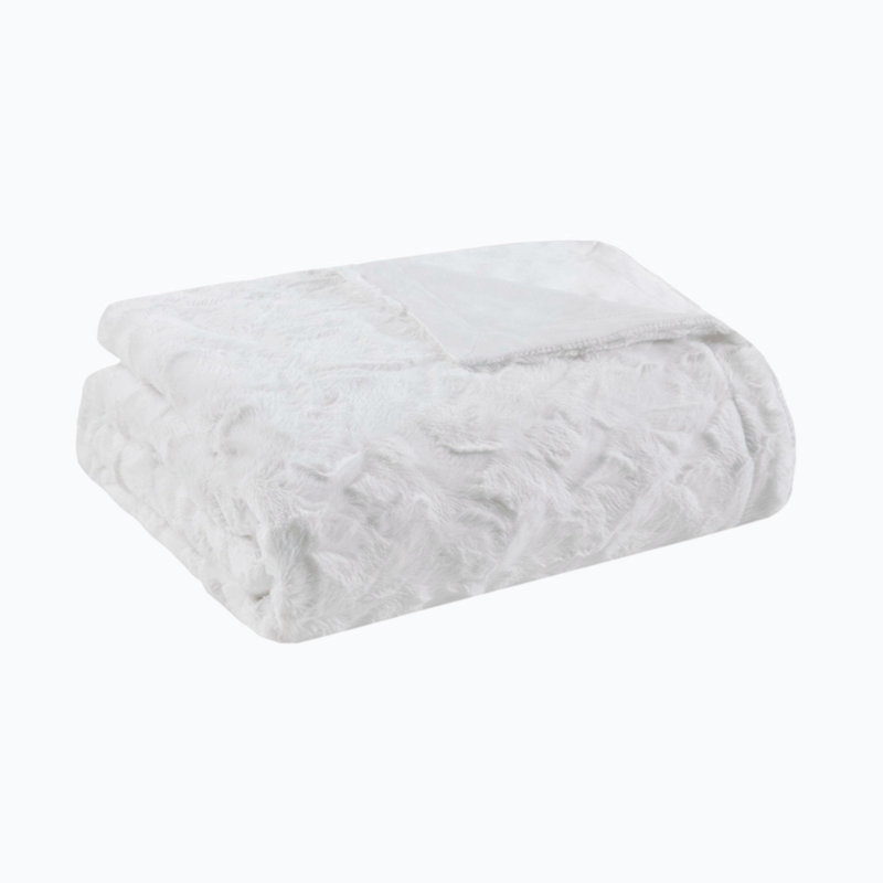 Throw Blanket, Antique White, 70" W x 60" L