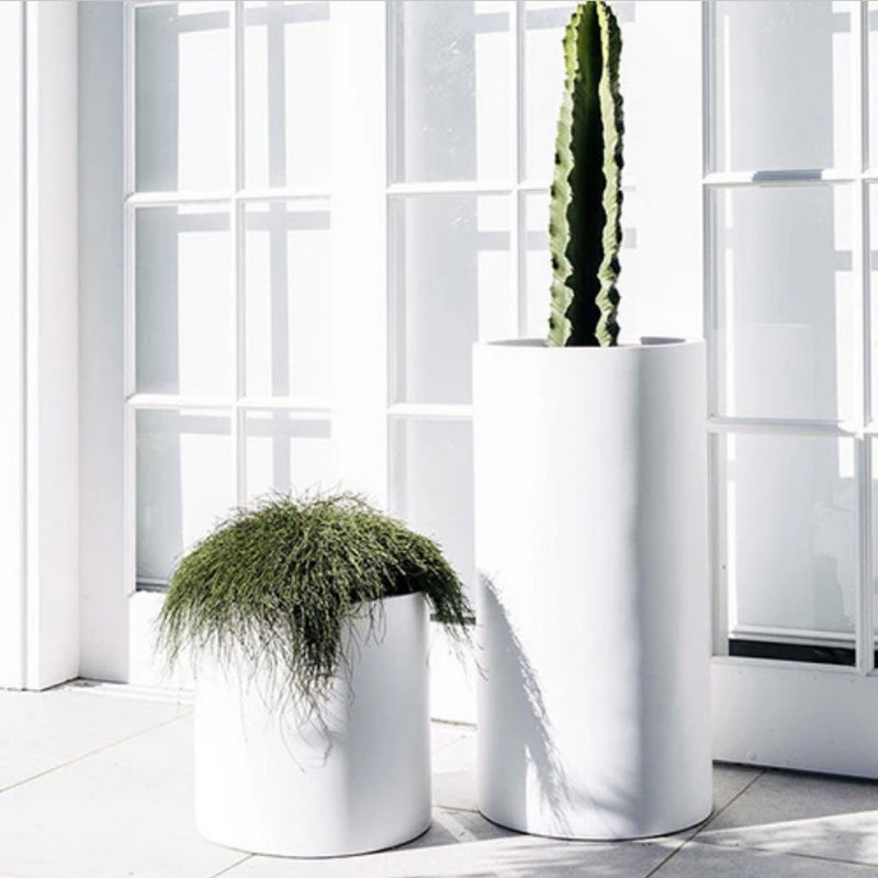Paes Handmade Planter, 31" H x 16" W x 16" D, White