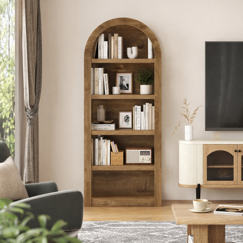 71 Inch Arched Bookcase