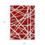 Tapis intérieur lavable extérieur géométrique 10 pi x 14 pi rouge