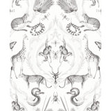 Bazaar Metallic Jungle Menagerie Damask 33' L x 21" W Wallpaper Roll