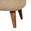 Repose-pieds carré en bois massif crème crème