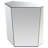 Mirrored Abstract Geometric End Table Silver