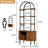 70.63" Tall Etagere Arched Bookcase With Cabinet-537332328