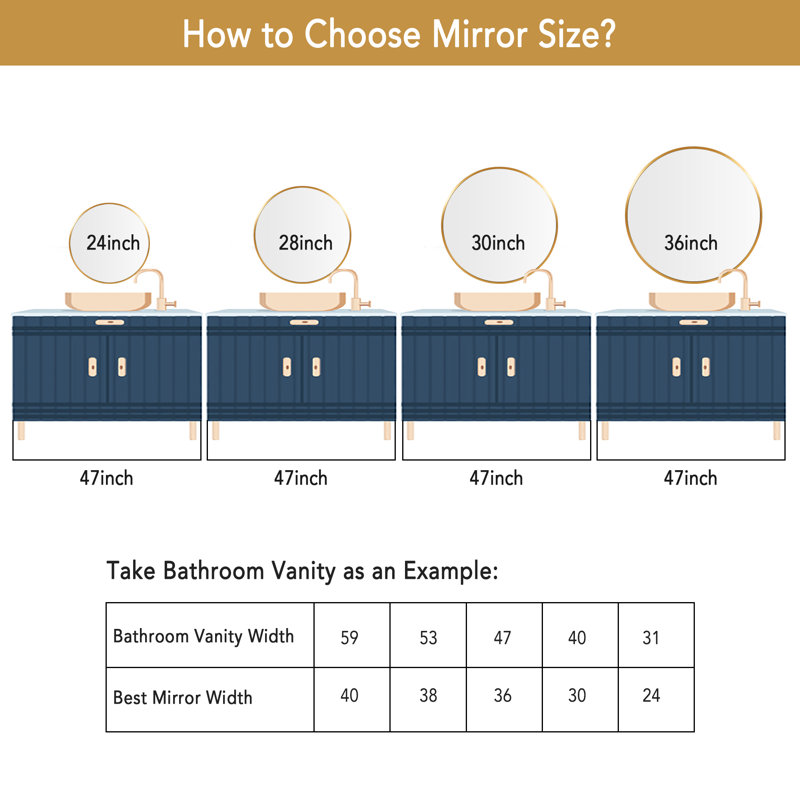 Catalayah Metal Round Wall Mirror, 31.5" H x 31.5" W, Gold