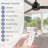 Imamuddin 48-Inch Ceiling Fan Black 3 Blade Outdoor Fans for Patios Indoor Fan with Remote Quiet DC Motor Reversible 6 Speed Timer-49407353