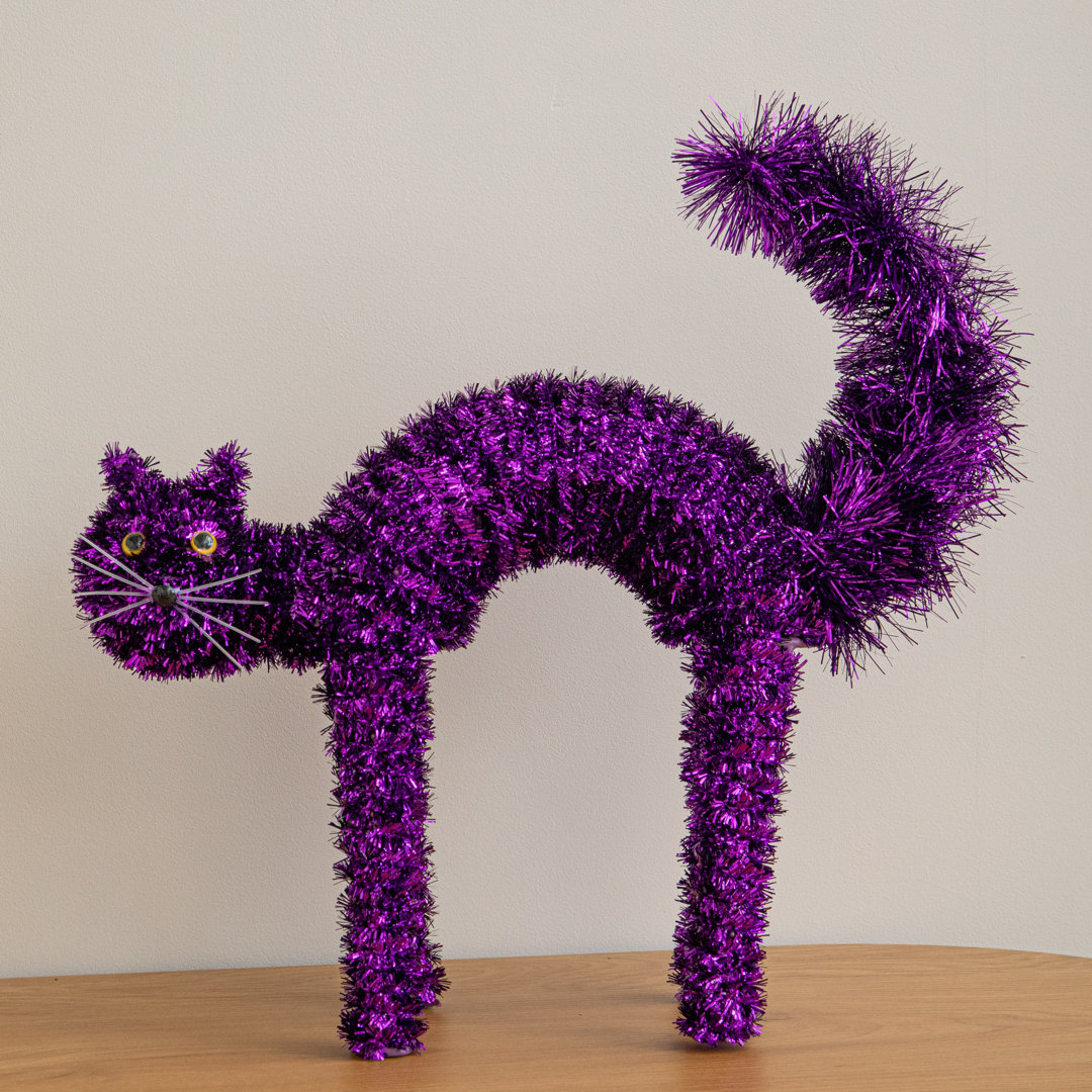 Smart Garden Products 42Cm Standing Scaredy Cat Halloween Decoration In Purple - Image 5