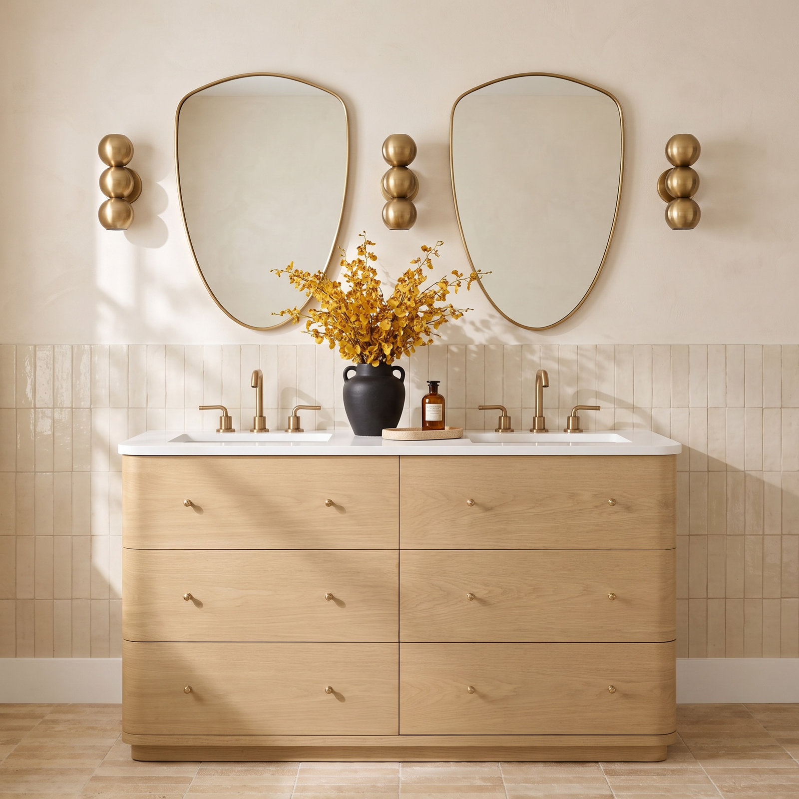 Saffi 60" Double Bathroom Vanity