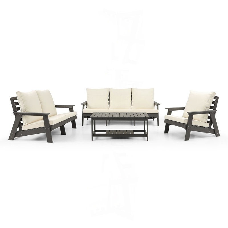 3 Seater Sofa With Cushion,  Outdoor Garden Sofa, Sofa Set For Porch, Poolside, Terrace, And Yard