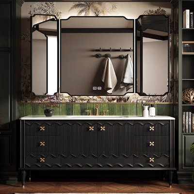 Retro floor-standing bathroom cabinet