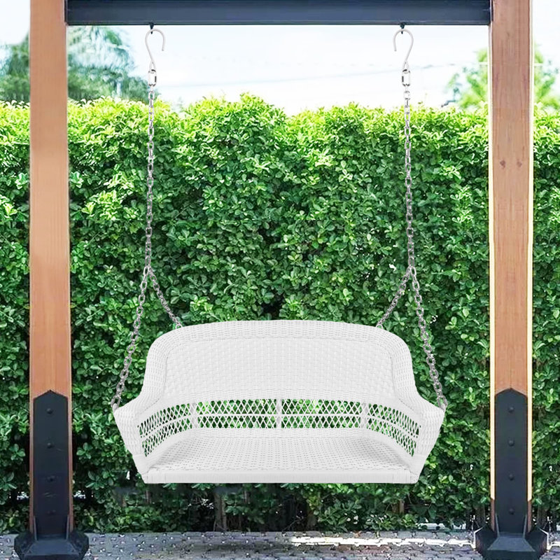 Tarawa 2 Person Porch Swing, No Cushion, White