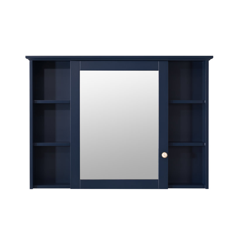 Armoire à pharmacie avec miroir et tablettes à fixation en surface de l 42 po x H 30 po, Marine