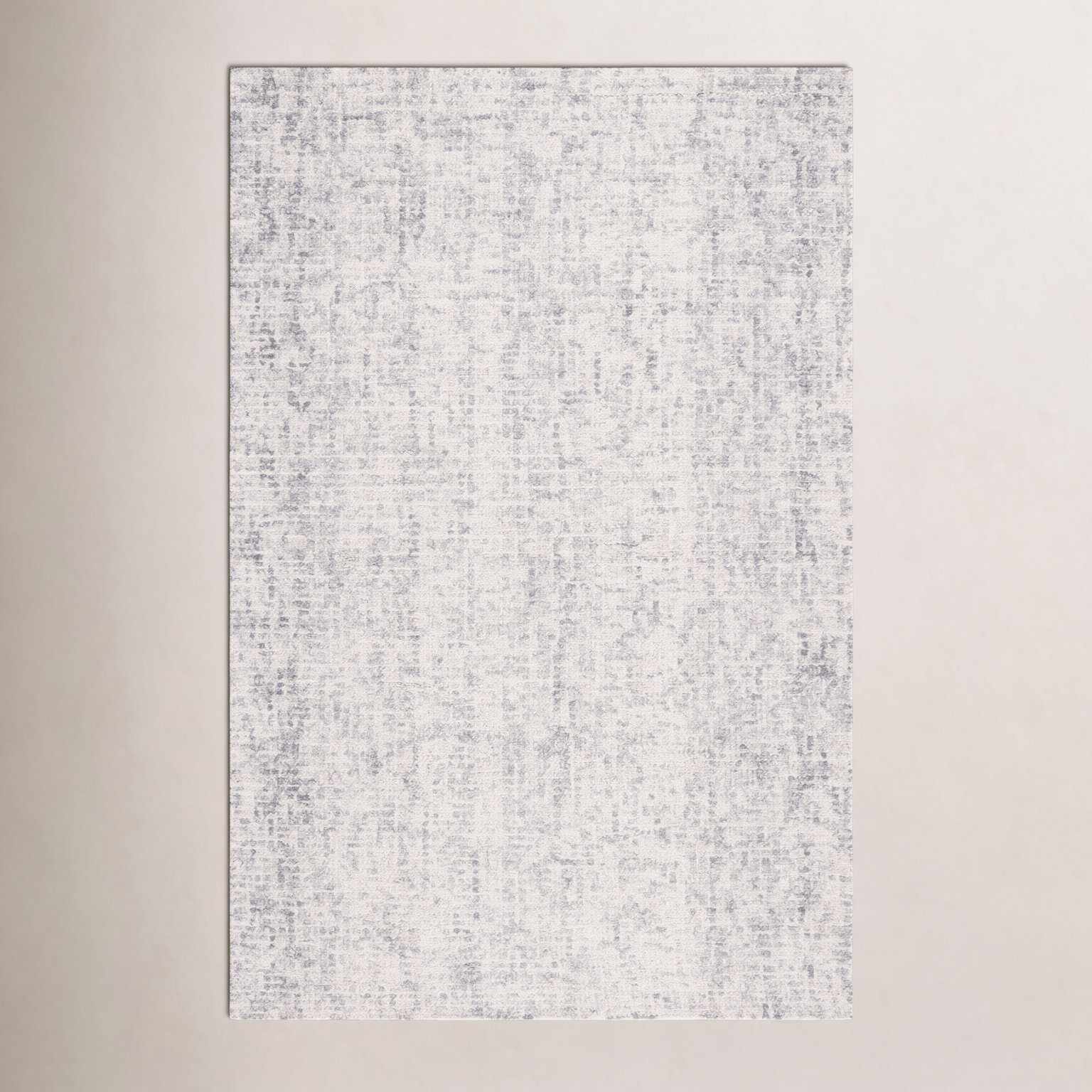 Evett Gray Ivory Hand-Woven Abstract Rug, Rectangle 6' x 9'