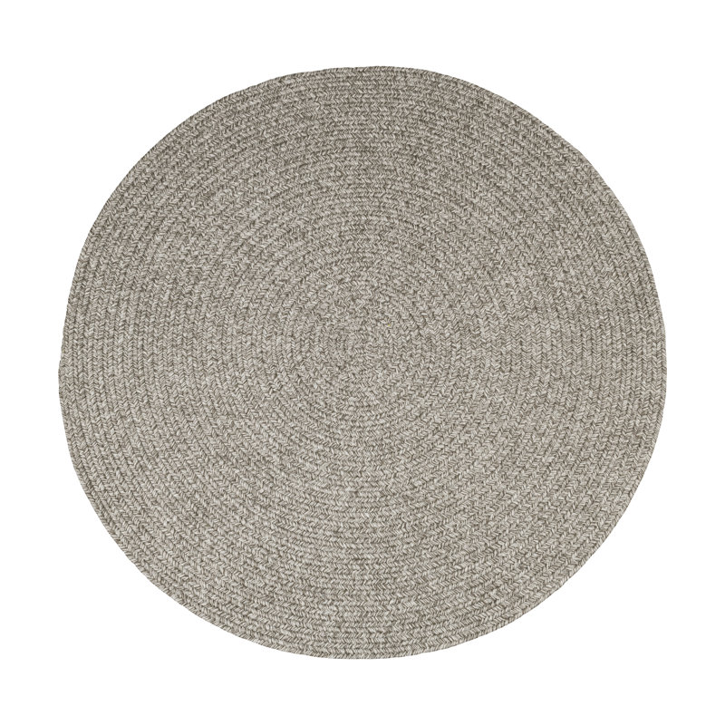 Indoor/Outdoor Braided Rug Elegance Warm Gray , Round 8'