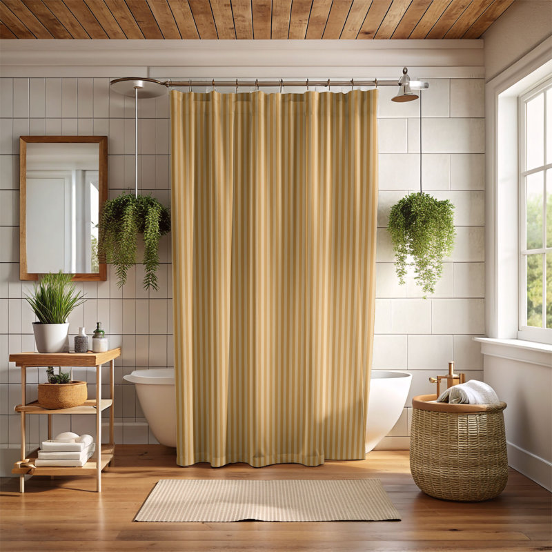 Rideau de douche standard 1 pièce Autumn Retro Spectrum, H 74 po x l 71 po