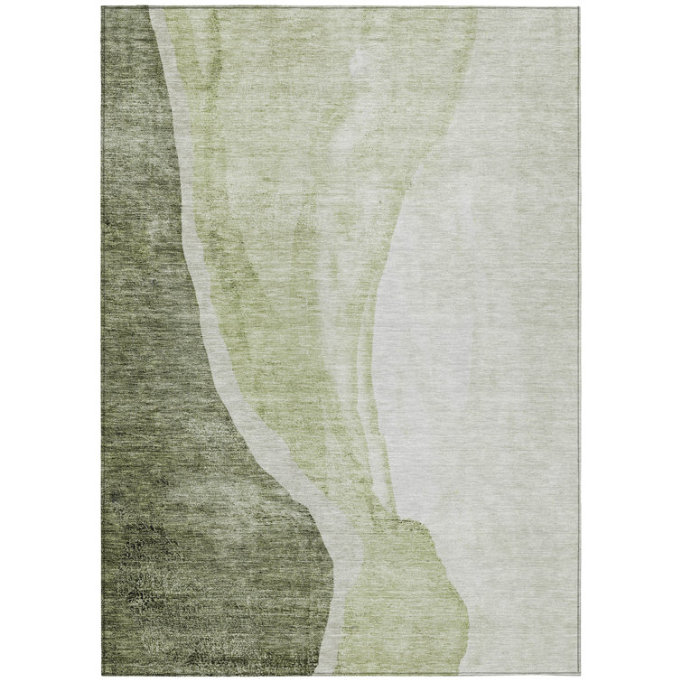 Chrisa Washable Abstract Indoor / Outdoor Rug