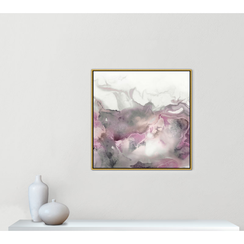 Mint Bubbles I - Blush Version Print by Casa Fine Arts, Gold, 37.5" H x 37.5" W