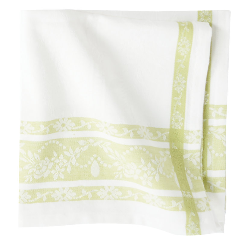 Eckstein Rose Trellis Jacquard Cotton Napkin, Peridot