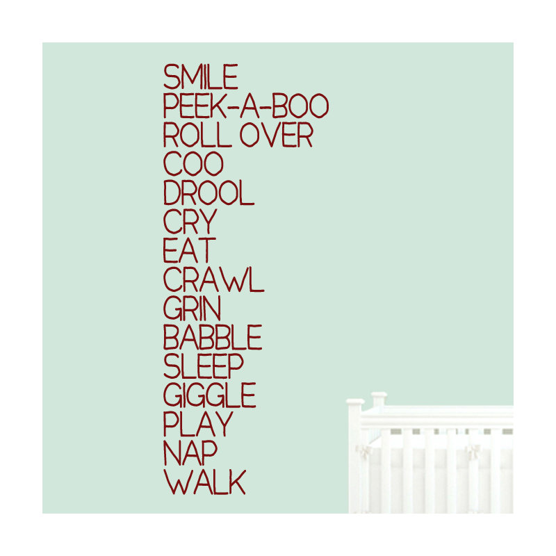 Décalcomanie murale « baby words », Canneberge