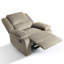 Fauteuil inclinable manuel en velours côtelé avec dossier à oreilles Ameiah-2086583469