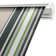 Dakota Fields 300cm W x 250cm D Fabric Multi-Stripe Cover Motorised Retractable Patio Awning