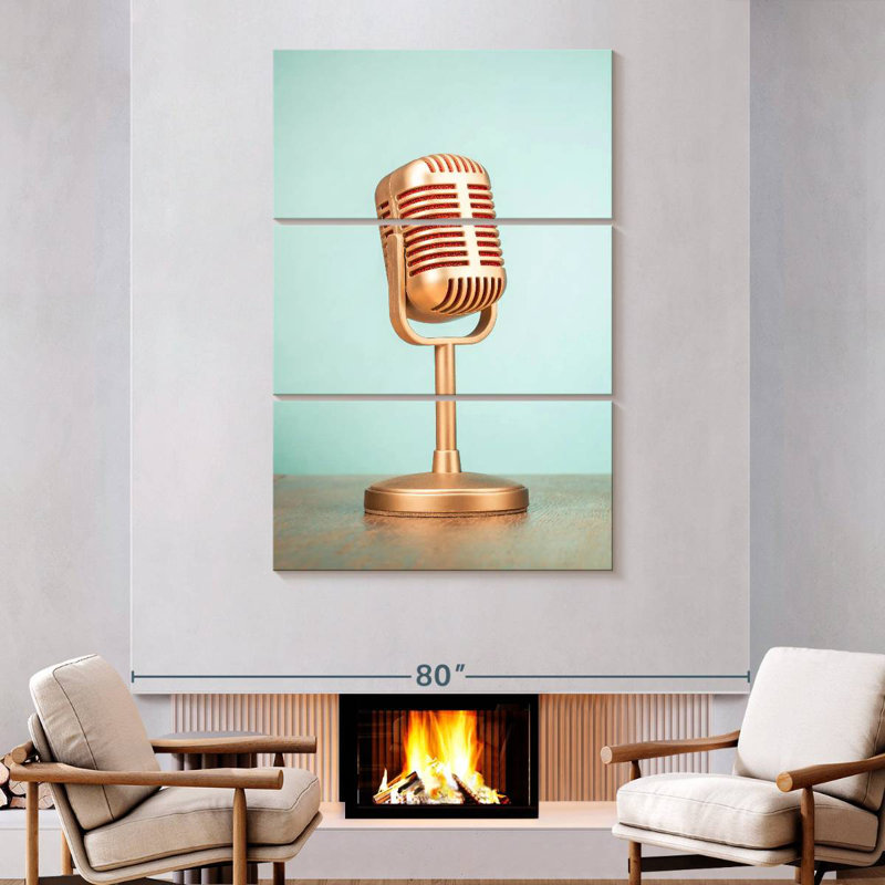 Microphone dynamique Abarca, H 74 po x l 48 po