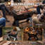 17,3 po X 11,2 po Barbecue au charbon pliant en acier, portique de camping portatif en X