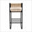 2PCS Paper Rope Woven Bar Stools With Back-119971278