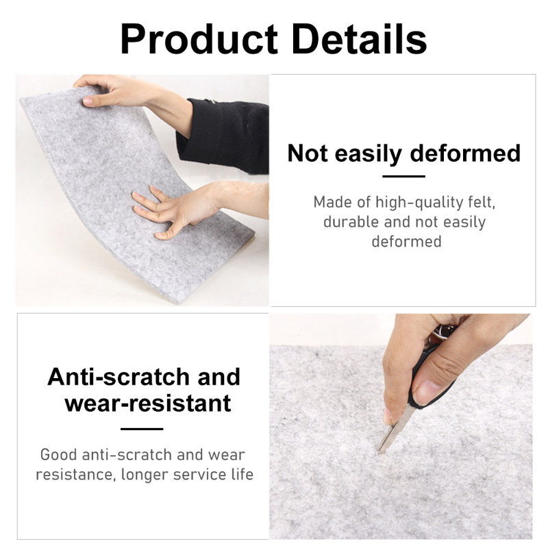 4 PC Rectangular Sound-Absorbing Panels With Adhesive Backing Wall Panels