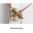 Orange Round Mid-Century Abstract Geometric Open Frame Wall Clock