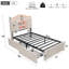 Upholstered Single (3') Velvet 2 Drawers Bed Frame-867610283