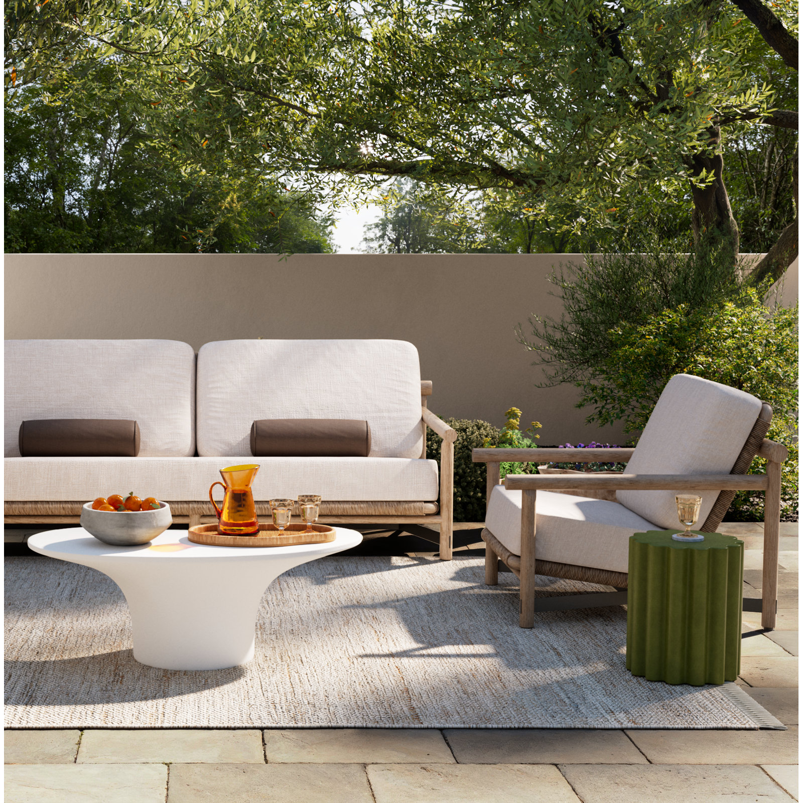 Cassandra Handwoven Natural Indoor / Outdoor Area Rug, Rectangle 10' x 14'