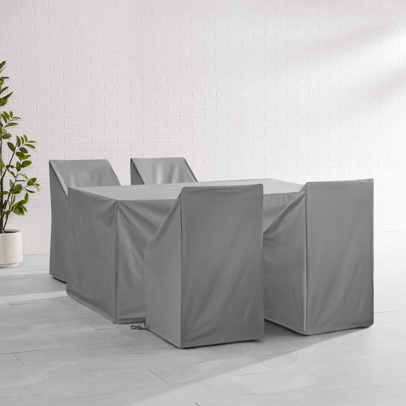 Housse pour ensemble repas de patio, gris
