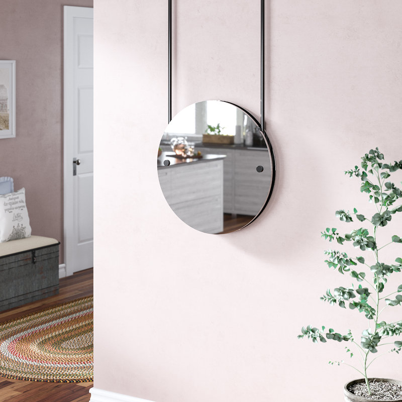 Gober Metal Wall Mirror, Polished Nickel