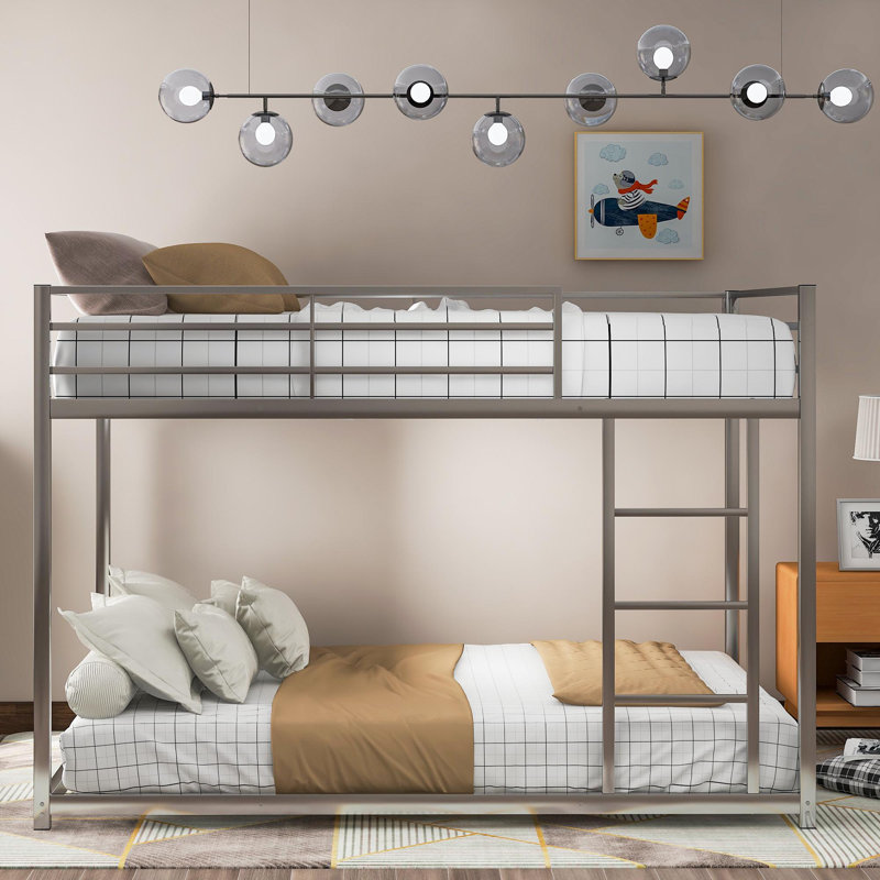 Orth Kids Bunk Bed, Full Over Full, Silver