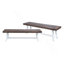 Bancs d'extérieur Carlisle, brun foncé sablé + blanc (ensemble de 2)-983353507