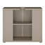 Alice Springs Under Sink Bathroom Cabinet with 2 Doors Push-to-Open in Taupe 