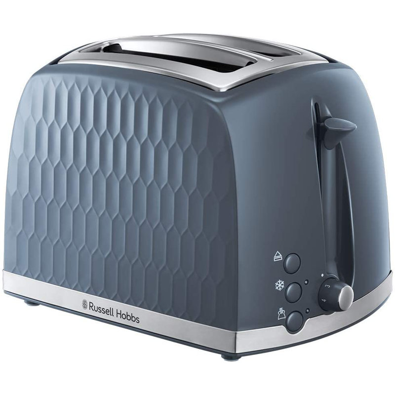 Russell Hobbs Honeycomb 2 Slice Toaster, Grey
