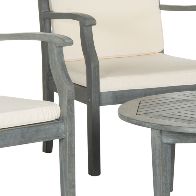 Kamyri Acacia 4 - Person Patio Conversation Set with Cushions, Ash Grey